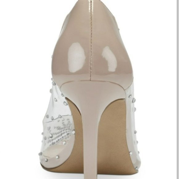 INC International Concepts Katey Clear Vinyl Pumps Silver Bling -6.5 - Picture 3 of 8
